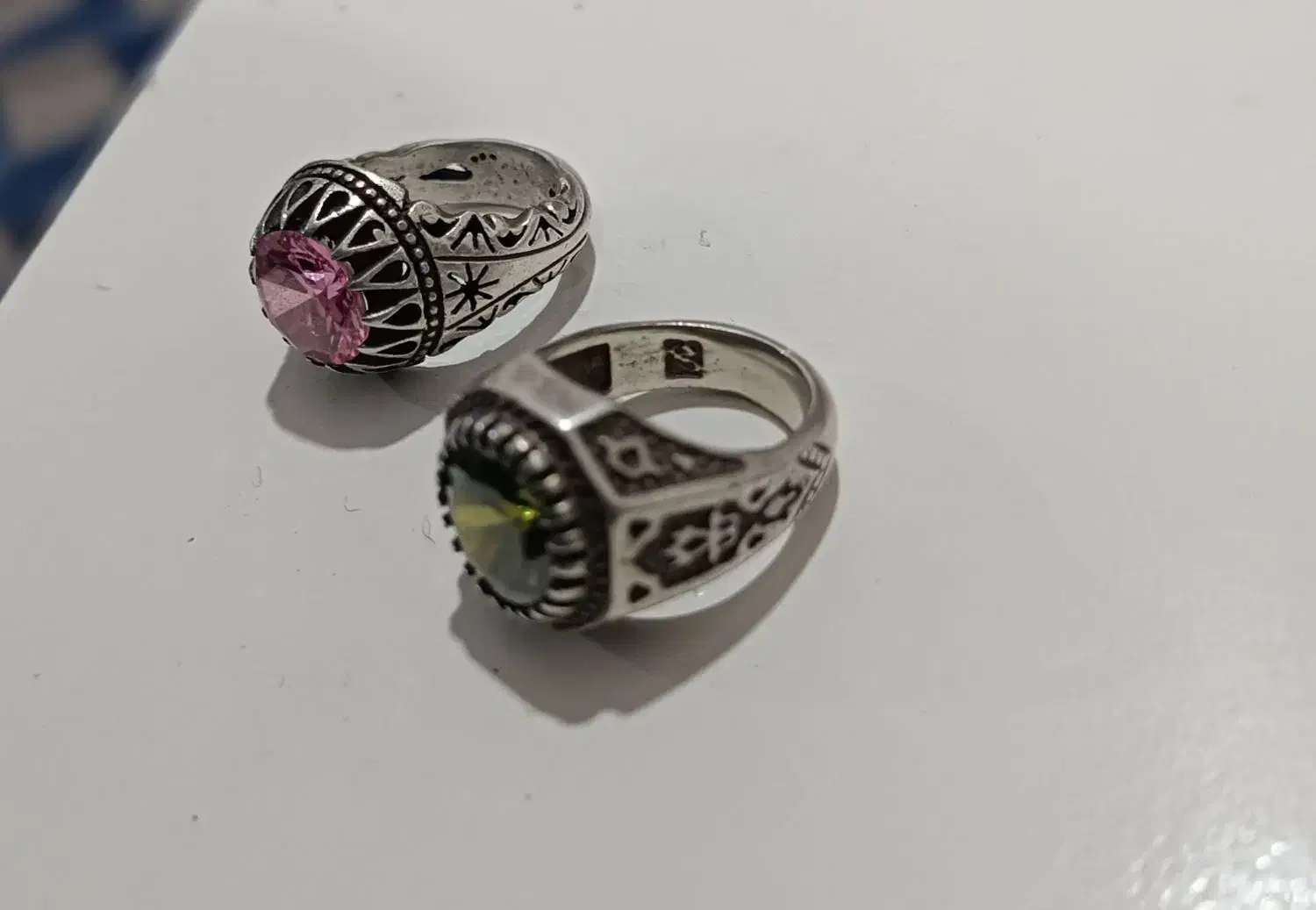 انگشتر توپاز صورتی و زبرجد|جواهرات|ورامین, ریحان آباد|دیوار