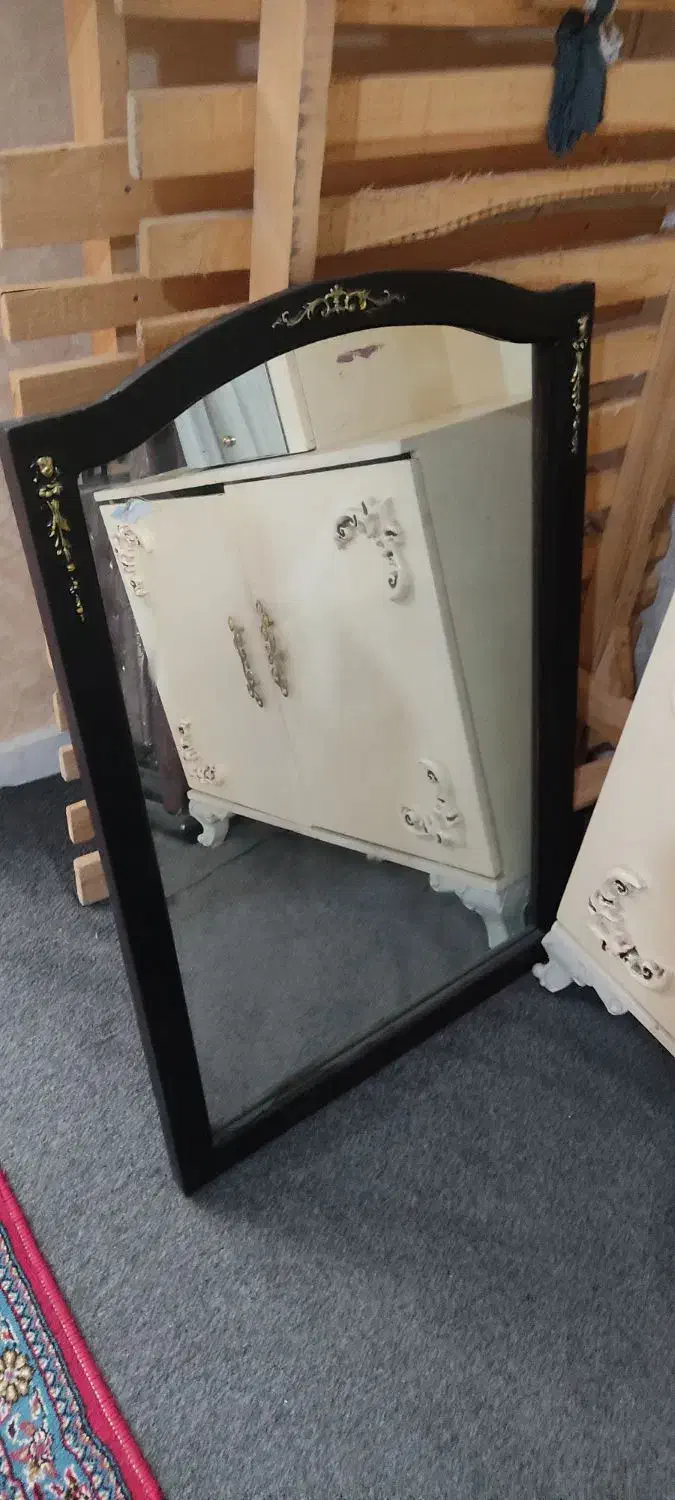 تختخواب 1نفره بهمراه کف تخت و آینه|تخت و سرویس خواب|مشهد, صیاد شیرازی|دیوار