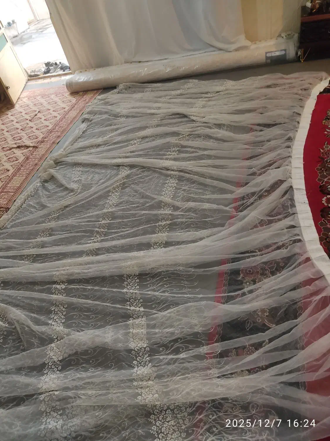 پرده توری حال پذیرایی واتاق خواب وکتیبه|پرده، رانر، رومیزی|خرم‌آباد, |دیوار