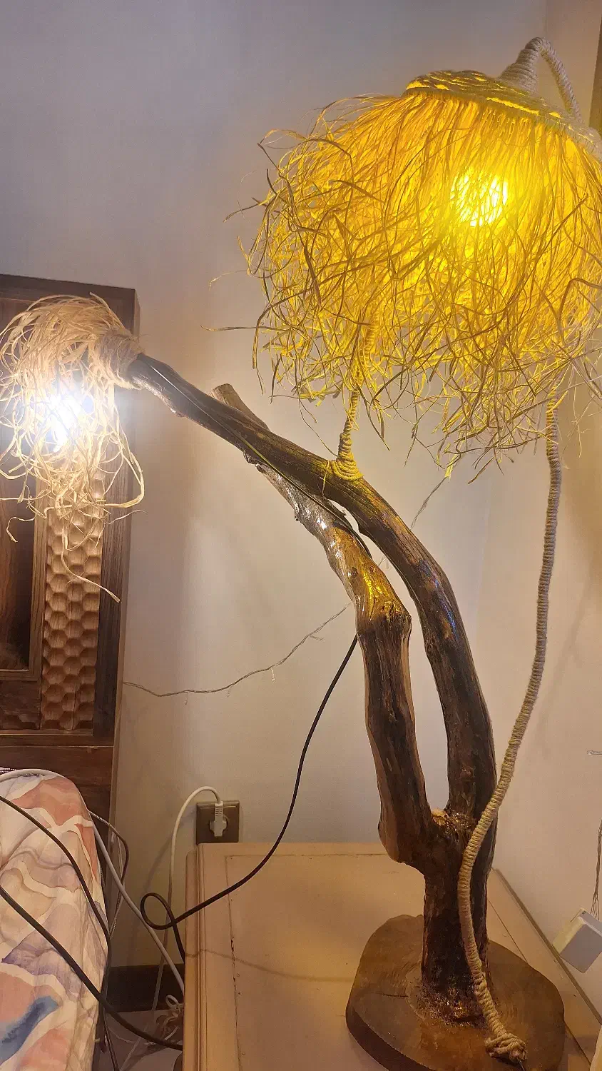 آباژور چوبی دست ساز|چراغ خواب و آباژور|شیراز, شهرک ایثار|دیوار