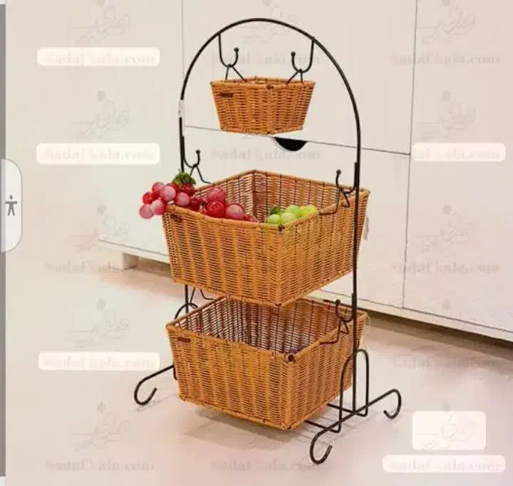 جا پیاز حصیر بافت تاپکو|ظروف نگهدارنده، پلاستیکی، یک‌بارمصرف|تفت, |دیوار