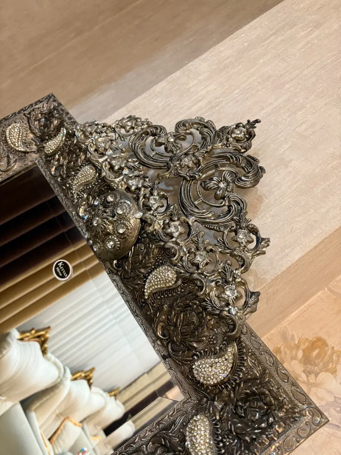 آینه وشمعدان برنج|آینه|قزوین, |دیوار