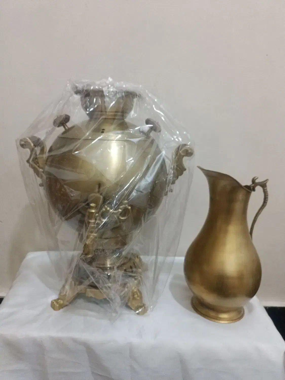 سماور دوکاره برنجی ۶لیتری گازی|سماور، چایساز، قهوهساز|مشهد, جنت|دیوار