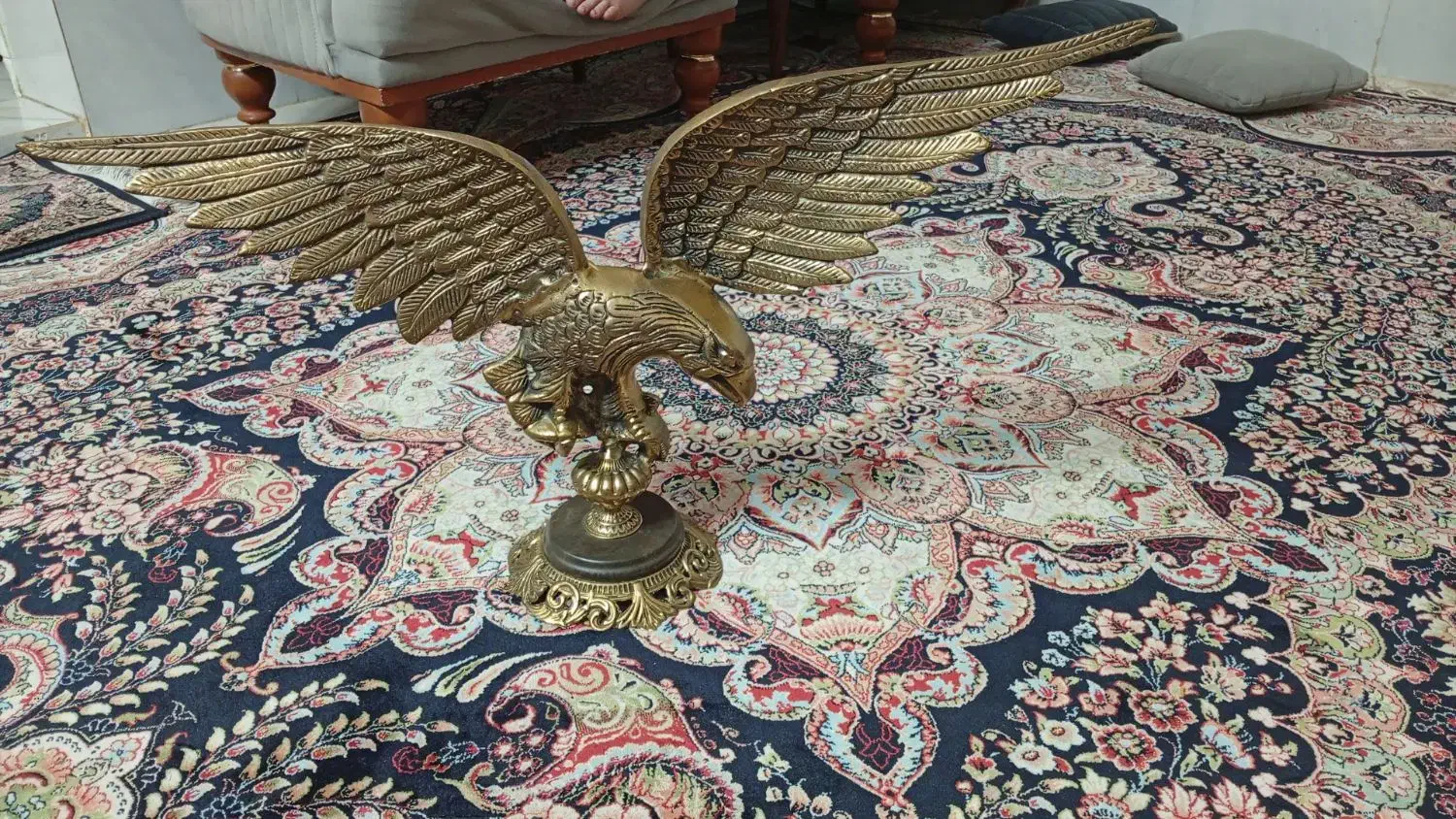 عقاب برنجی دکوری تزئینی|مجسمه، تندیس، ماکت|پاکدشت, شهرک انقلاب|دیوار