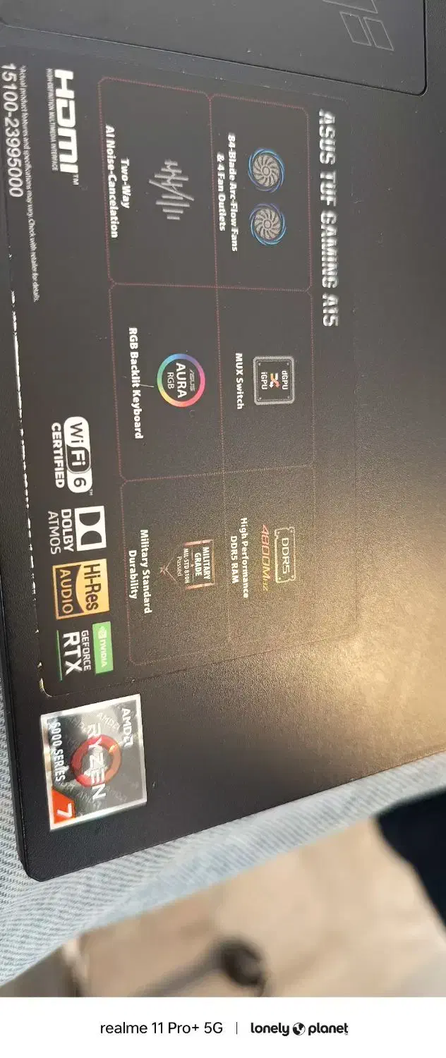 ایسوس TUF Rayzen 7 Hدر حد آک با جعبه|رایانه همراه|کرمان, |دیوار