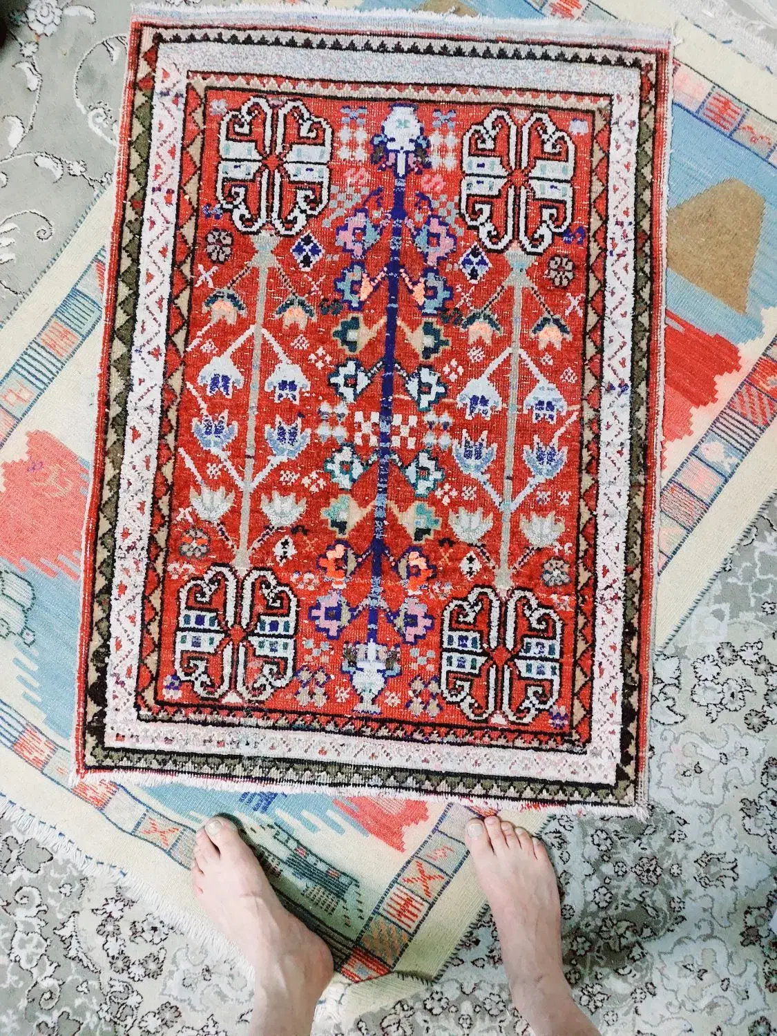 قالیچه|فرش|آباده, |دیوار