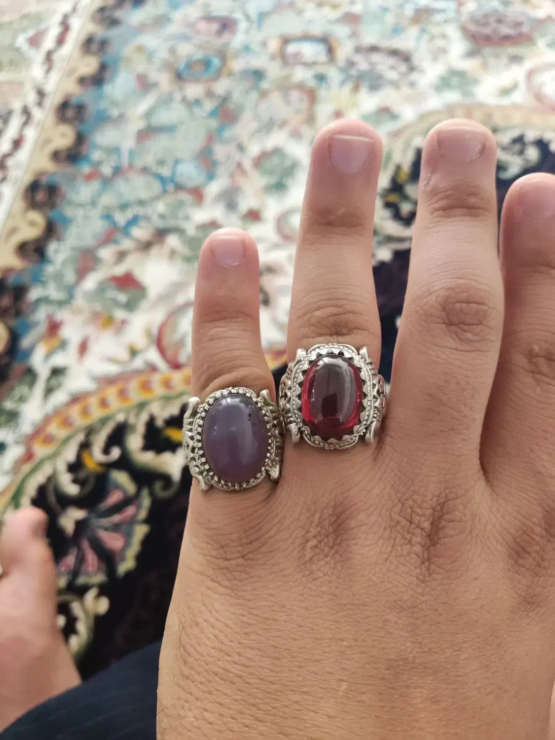 جفت انگشتر نقره فوق‌العاده زیبا|جواهرات|کرمانشاه, |دیوار