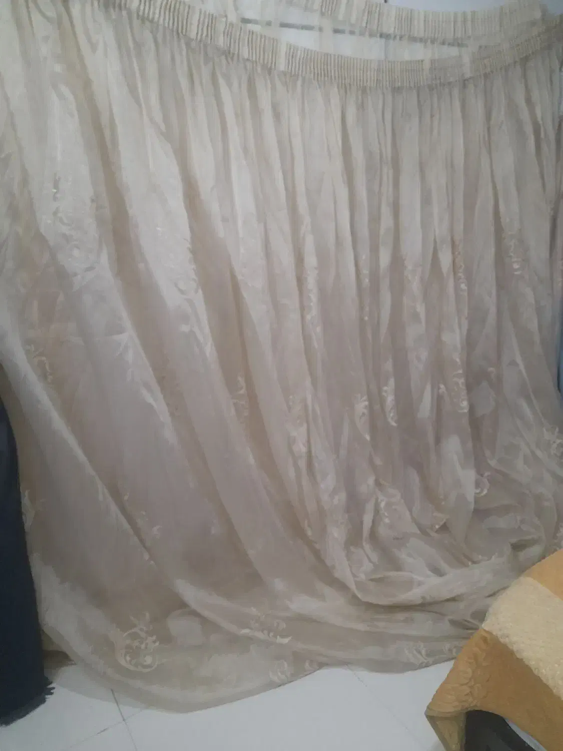 پرده حریر پذیرایی|پرده، رانر، رومیزی|مشهد, چهارچشمه|دیوار