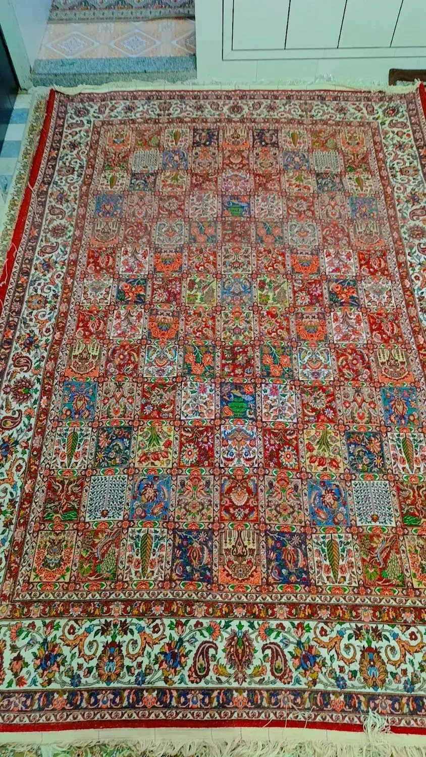 قالی دستباف بختیاری|فرش|نجفآباد, یزدانشهر|دیوار