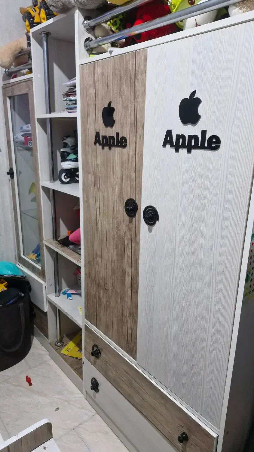 کمد لباس و ویترین وکتابخانه|جاکفشی، کمد، دراور|مشکیندشت, |دیوار