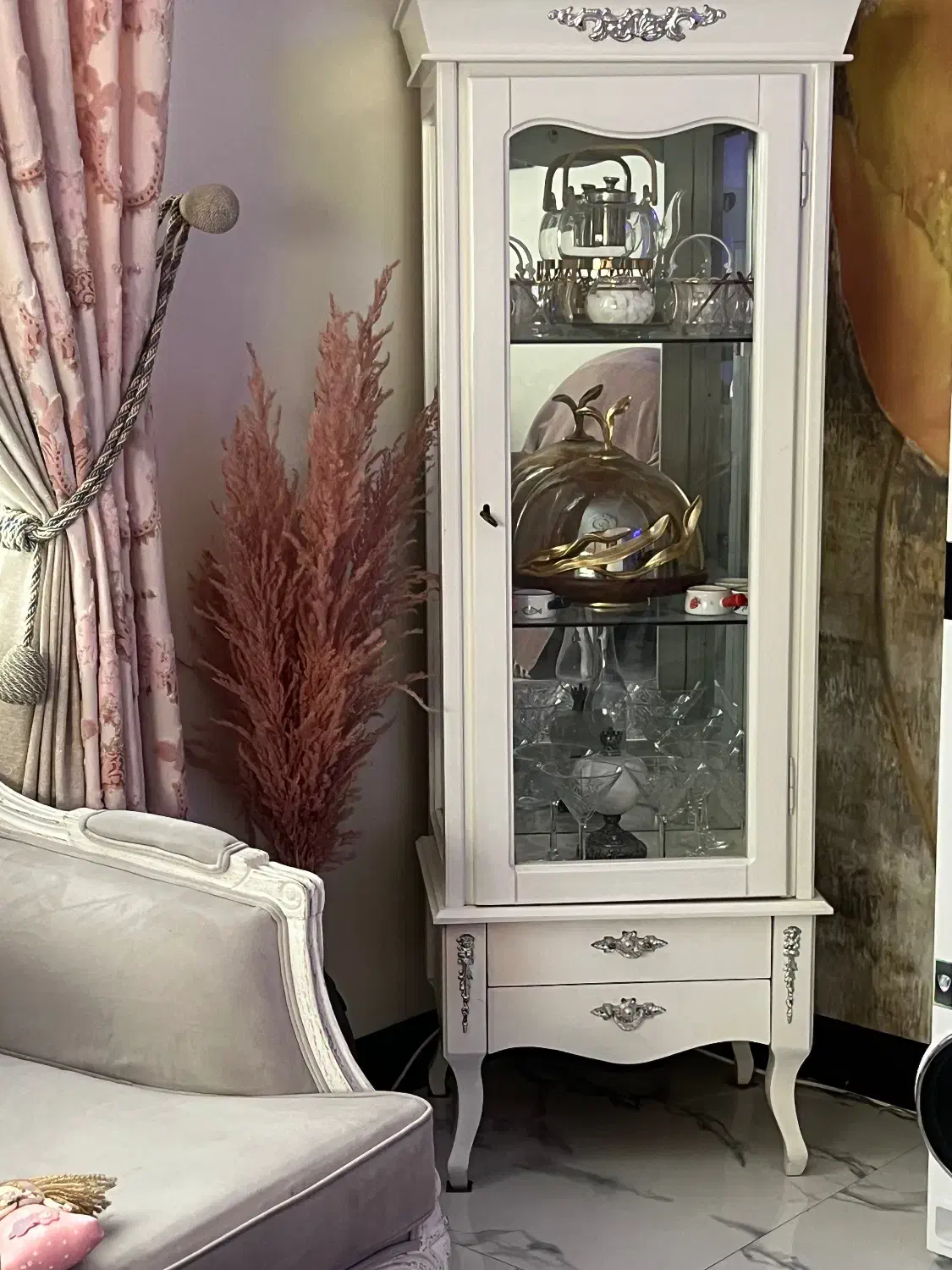 ویترین سفید تمام چوب با دوکشو|بوفه، ویترین، کنسول|تهران, وحیدیه|دیوار