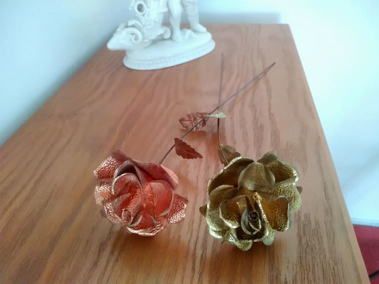 دو شاخه گل رز از جنس مس|گل مصنوعی|شهریار, شهرک وائین|دیوار