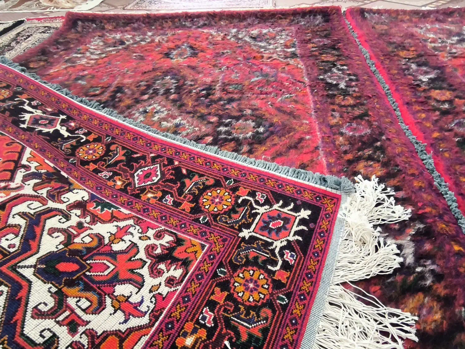 یک جفت فرش دستباف هریس الوار نقشه|فرش|بناب, |دیوار