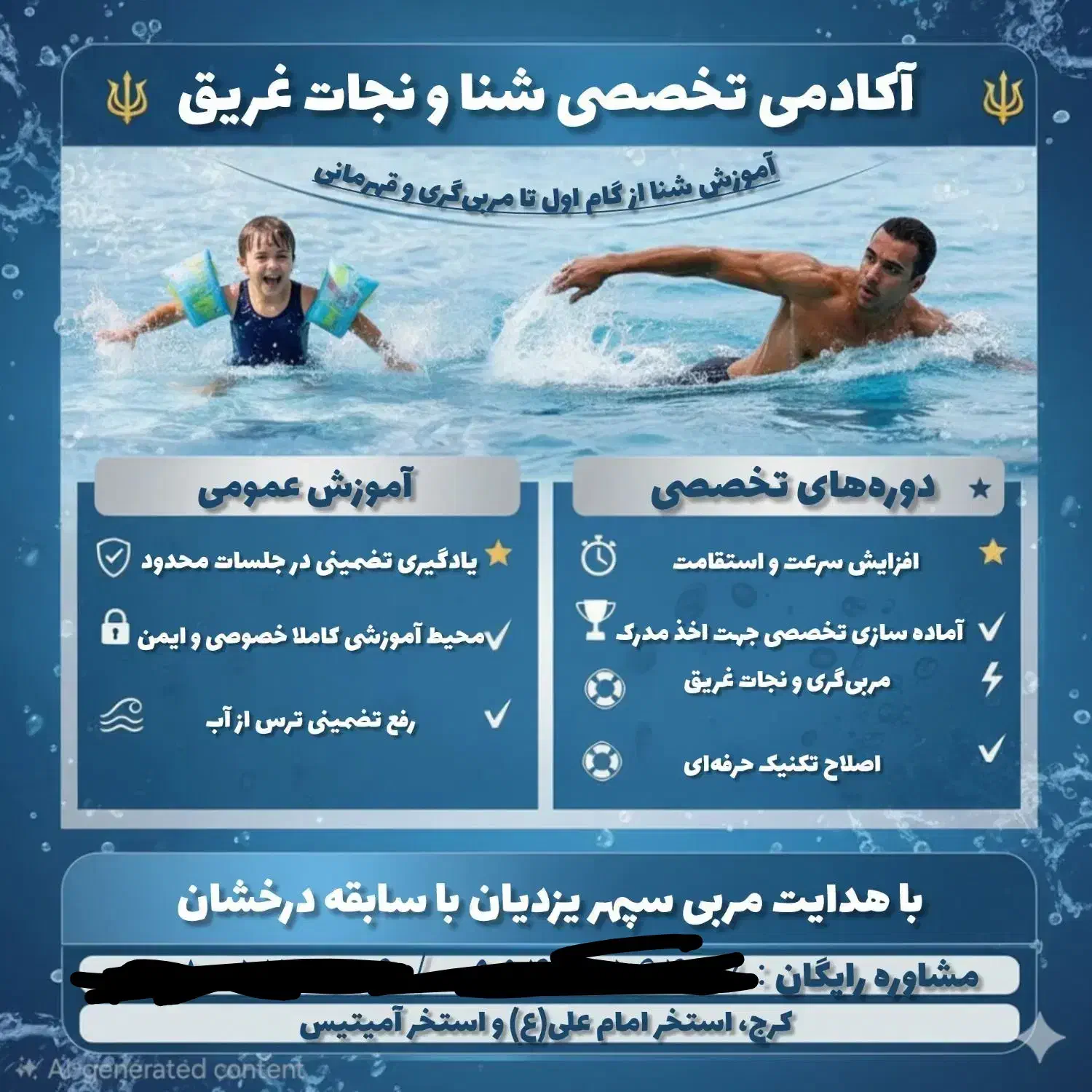 آموزش شنا|خدمات آموزشی|کرج, گوهردشت|دیوار