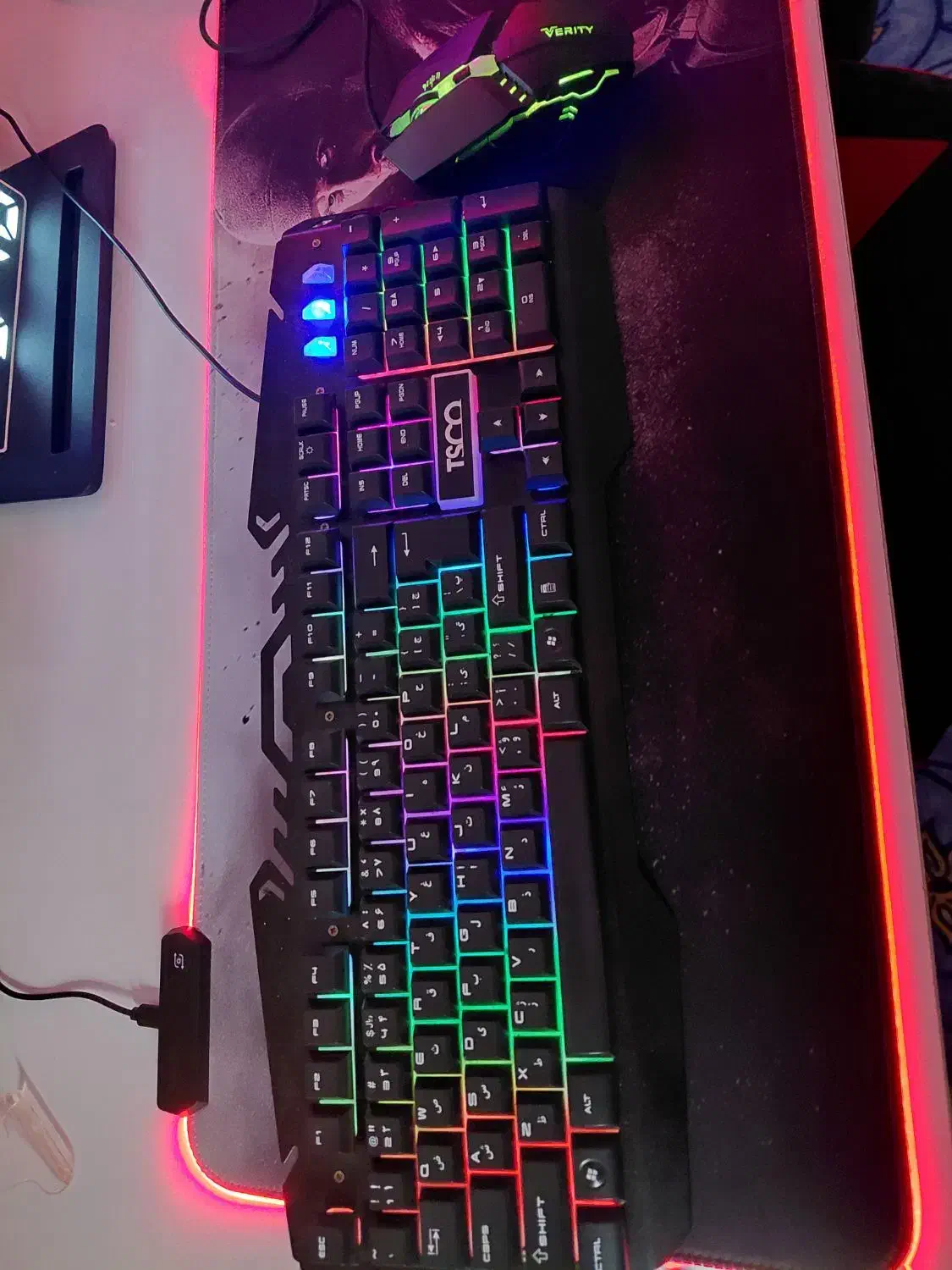 ماوس و کیبرد گیمینگ rgb|قطعات و لوازم جانبی رایانه|رشت, جانبازان|دیوار