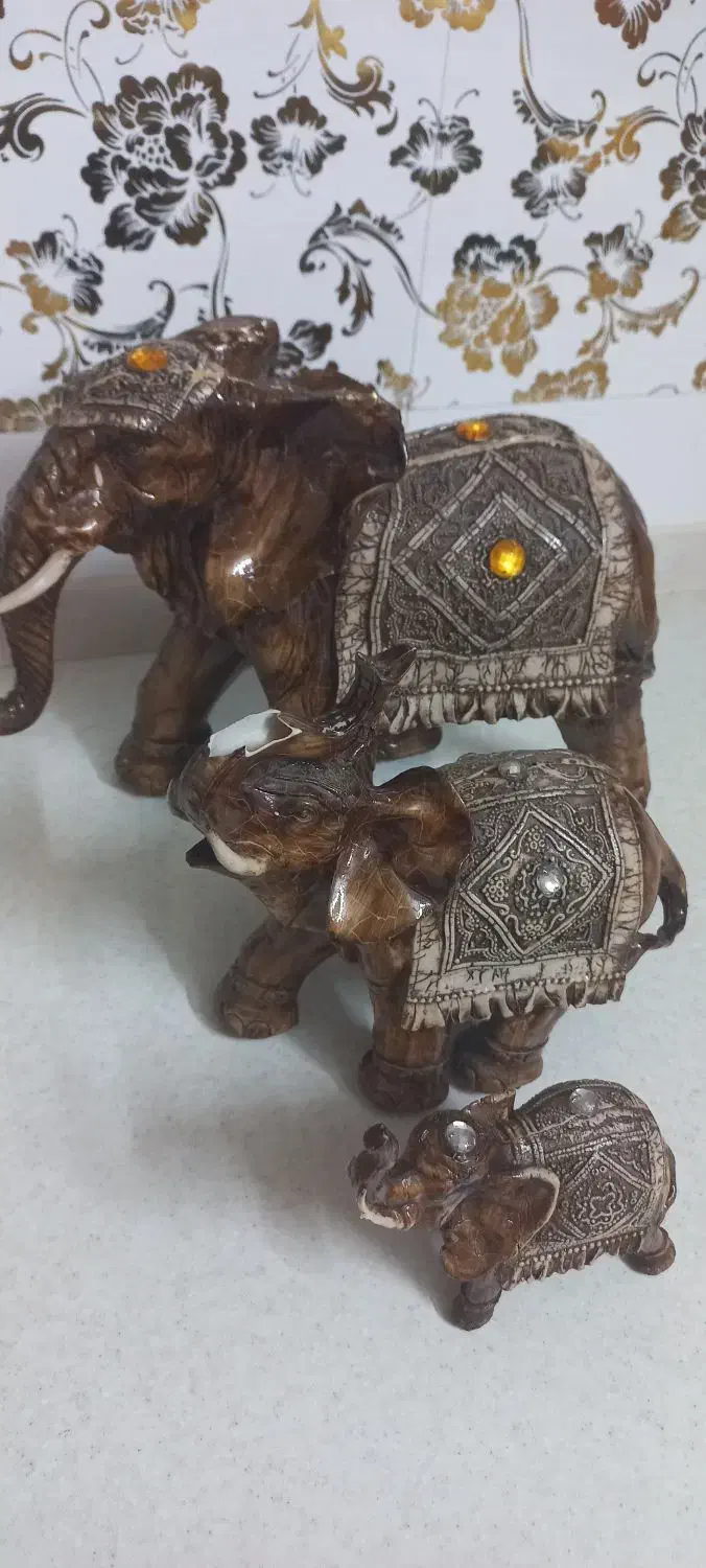 مجسمه فیل ثروت و اسب و عروسک|مجسمه، تندیس، ماکت|خمینیشهر, |دیوار