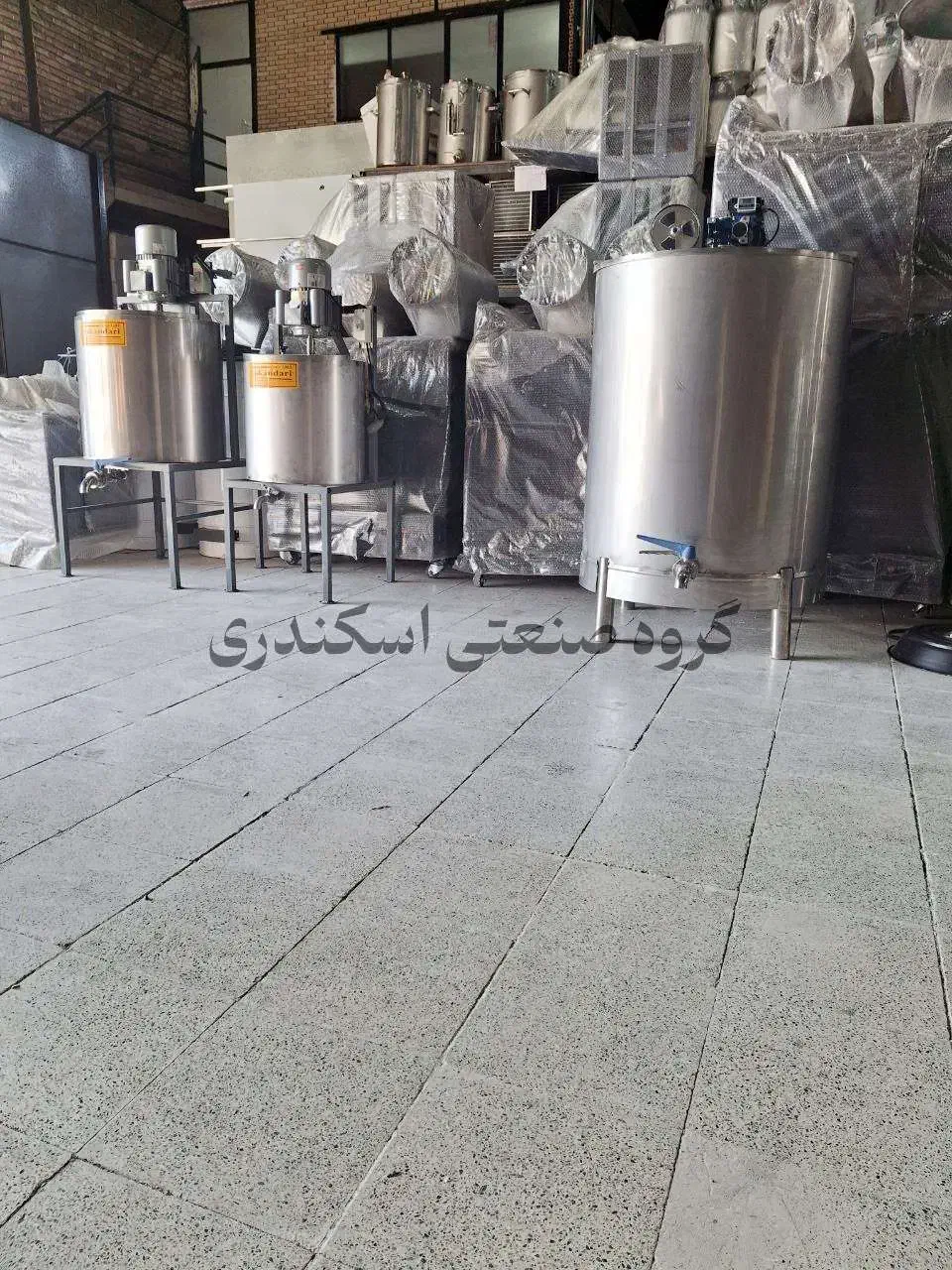 پاتیل پروسس تانک دیگ پخت شیر داغ کن 100 لیتر|ظروف پخت‌وپز|قزوین, |دیوار