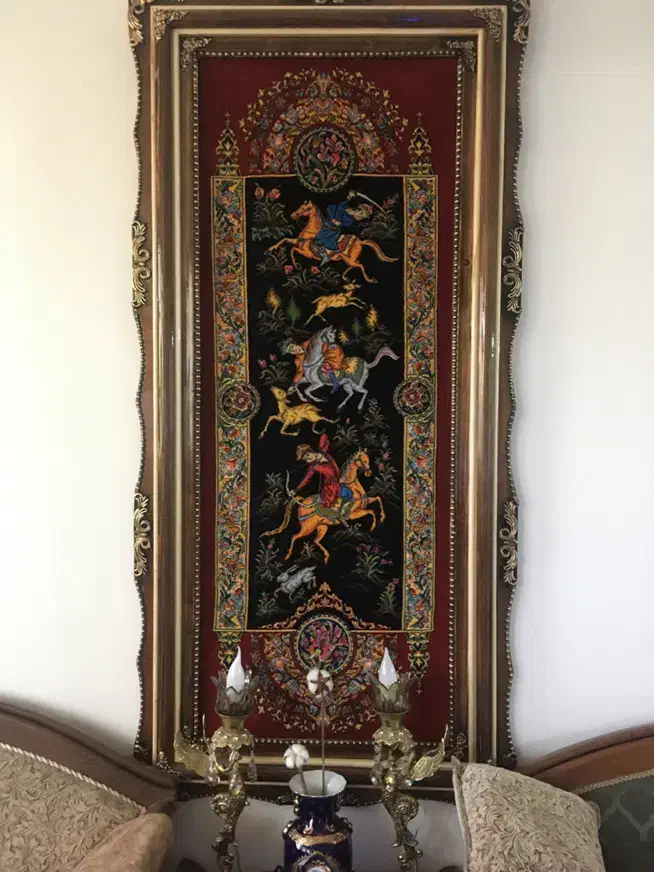 تابلو فرش شکارگاه|تابلو فرش|تهران, الهیه|دیوار