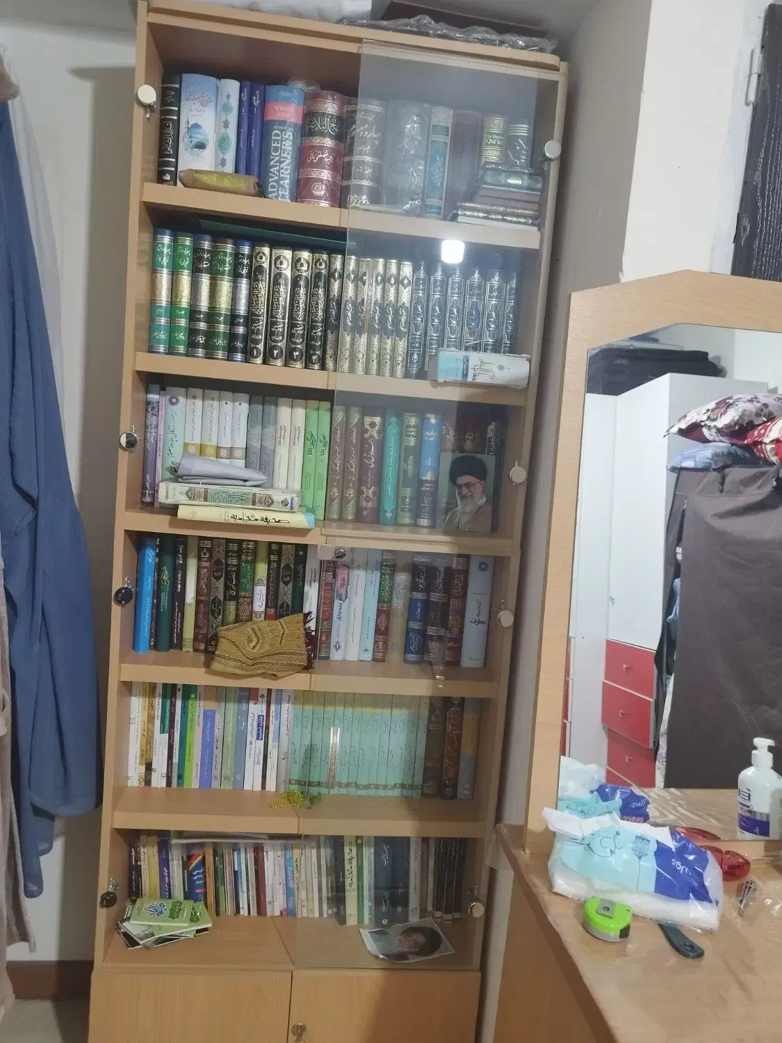 قفسه کتاب|کتابخانه، شلف، قفسه‌های دیواری|قم, پردیسان|دیوار
