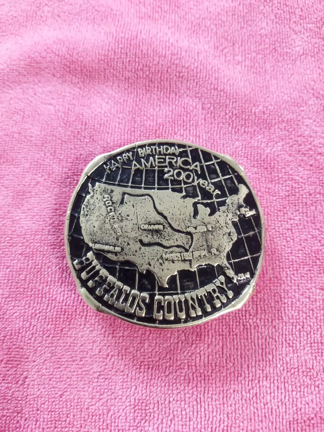 سگک نقشه برنجی|کیف، کفش، کمربند|فرخشهر, |دیوار