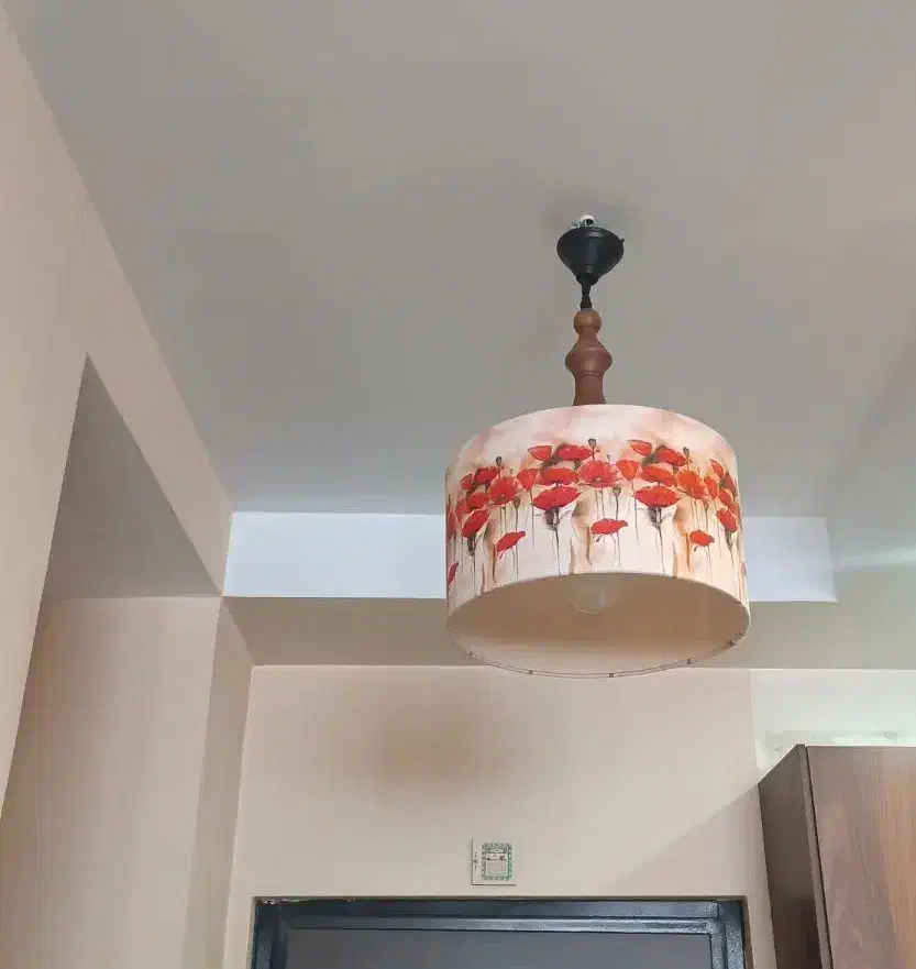 آویز لوستر بدنه خراطی چوبی|لوستر و چراغ آویز|کرج, گلشهر|دیوار