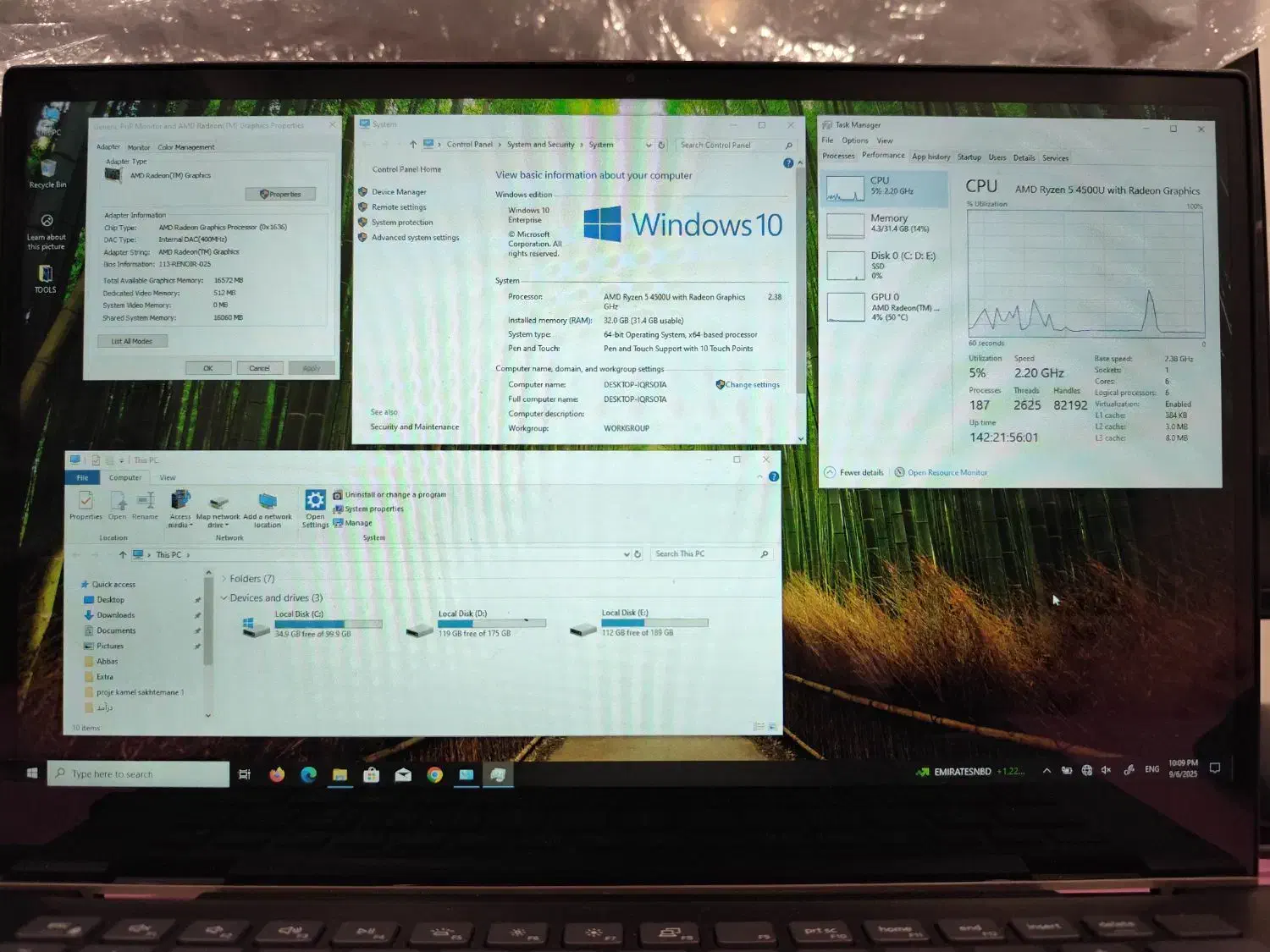 لپ تاپ  DELL INSPERSON 14 7000|رایانه همراه|اهواز, زیتون کارمندی|دیوار