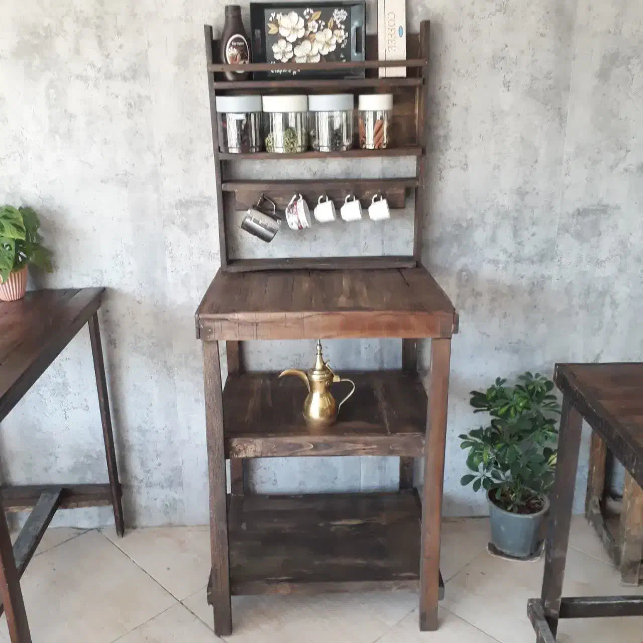 مینی بار بارخانگی میز دست ساز میز دستگاه قهوه ساز|صنایع دستی و سایر لوازم تزئینی|اصفهان, صدف|دیوار