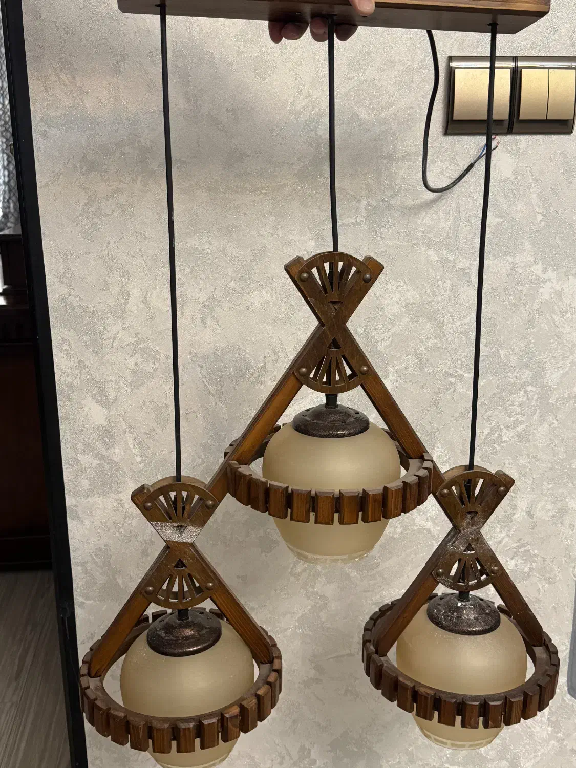 لوستر چوبی|لوستر و چراغ آویز|تهران, توحید|دیوار