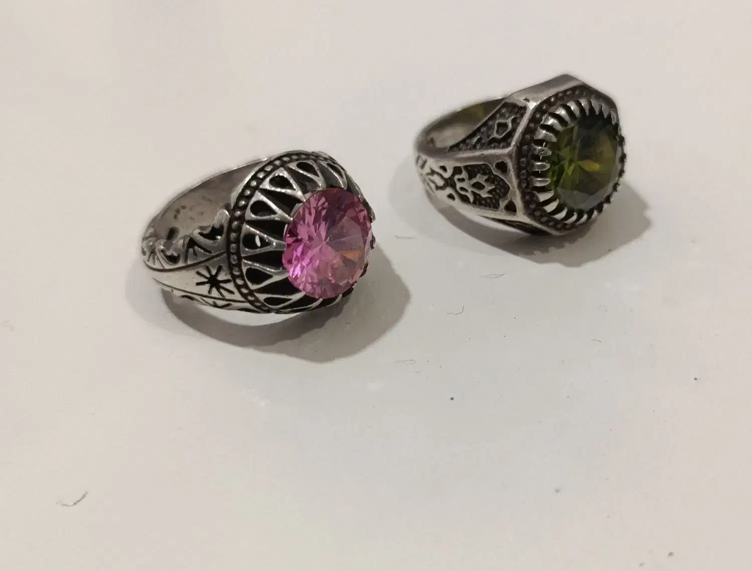 انگشتر توپاز صورتی و زبرجد|جواهرات|ورامین, ریحان آباد|دیوار