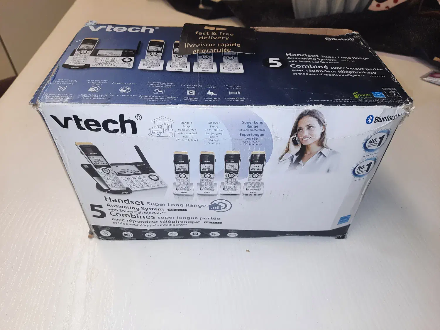 تلفن بیسیم VTech IS8151-5 با ۵ گوشی-نو و تستشده|تلفن رومیزی|تهران, امانیه|دیوار