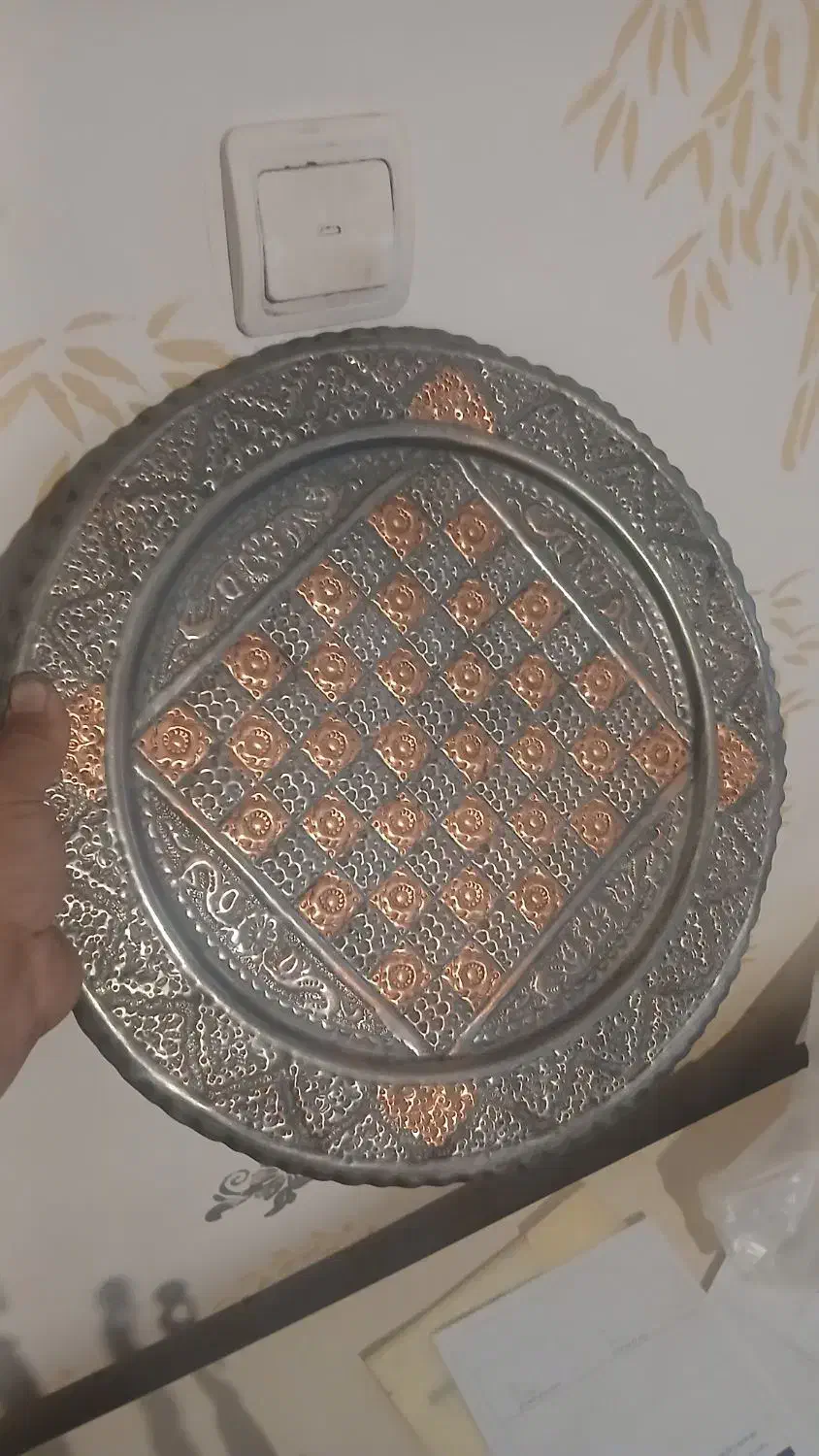 سینی مسی|صنایع دستی و سایر لوازم تزئینی|کرج, حسن آباد|دیوار