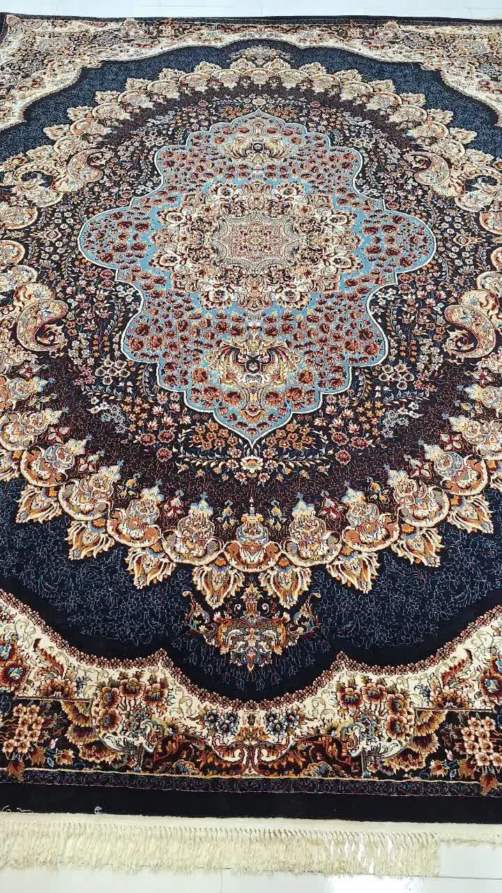 دو تخته فرش12متری700شانه طرح ارکیده|فرش|ایلام, |دیوار