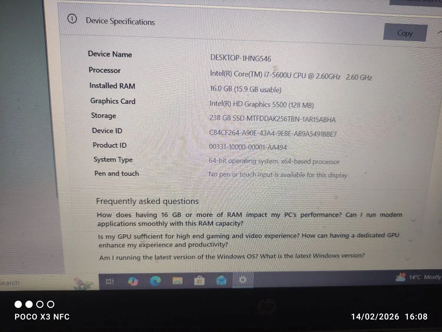 لپ تاپ hp 850 g2|رایانه همراه|ملارد, |دیوار