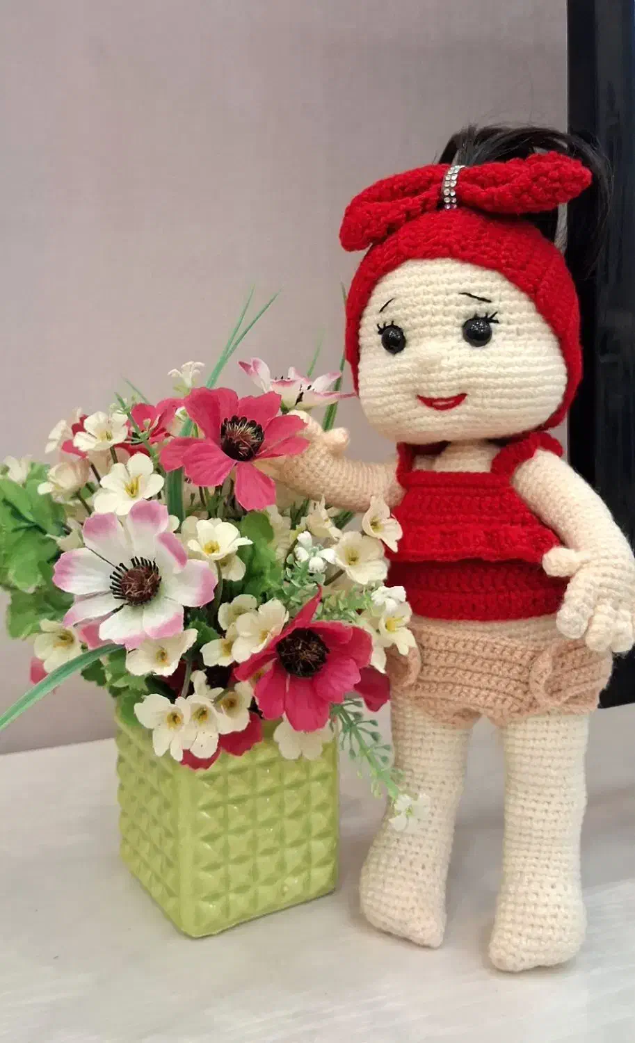 عروسک نوزاد دختر دست بافت|اسباببازی بچه|املش, |دیوار