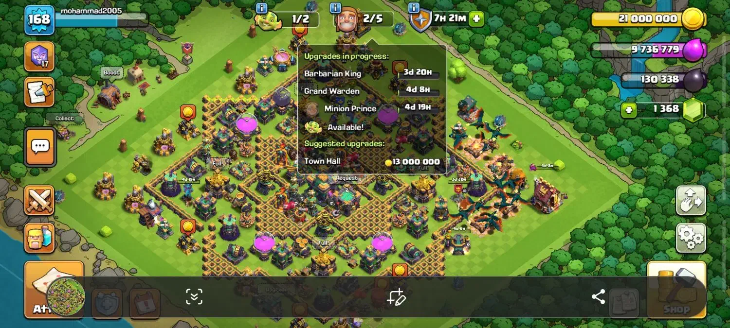 اکانت کلش تمام مکس|کنسول، بازی ویدئویی و آنلاین|کرج, کمال‌شهر|دیوار