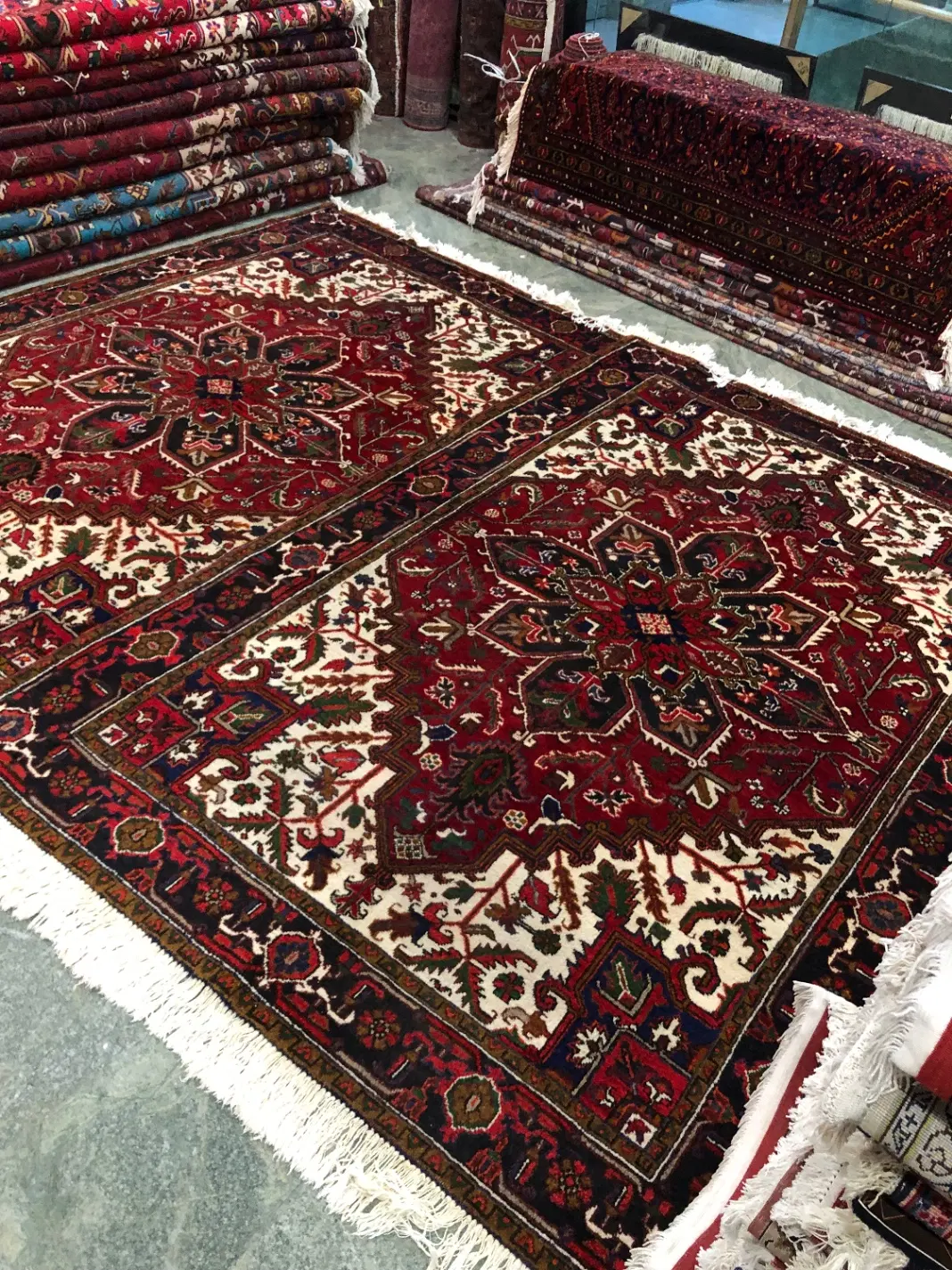 جفت ۶متری دستباف هریس نقشه خاص رنگ گیاهی|فرش|تهران, یوسفآباد|دیوار