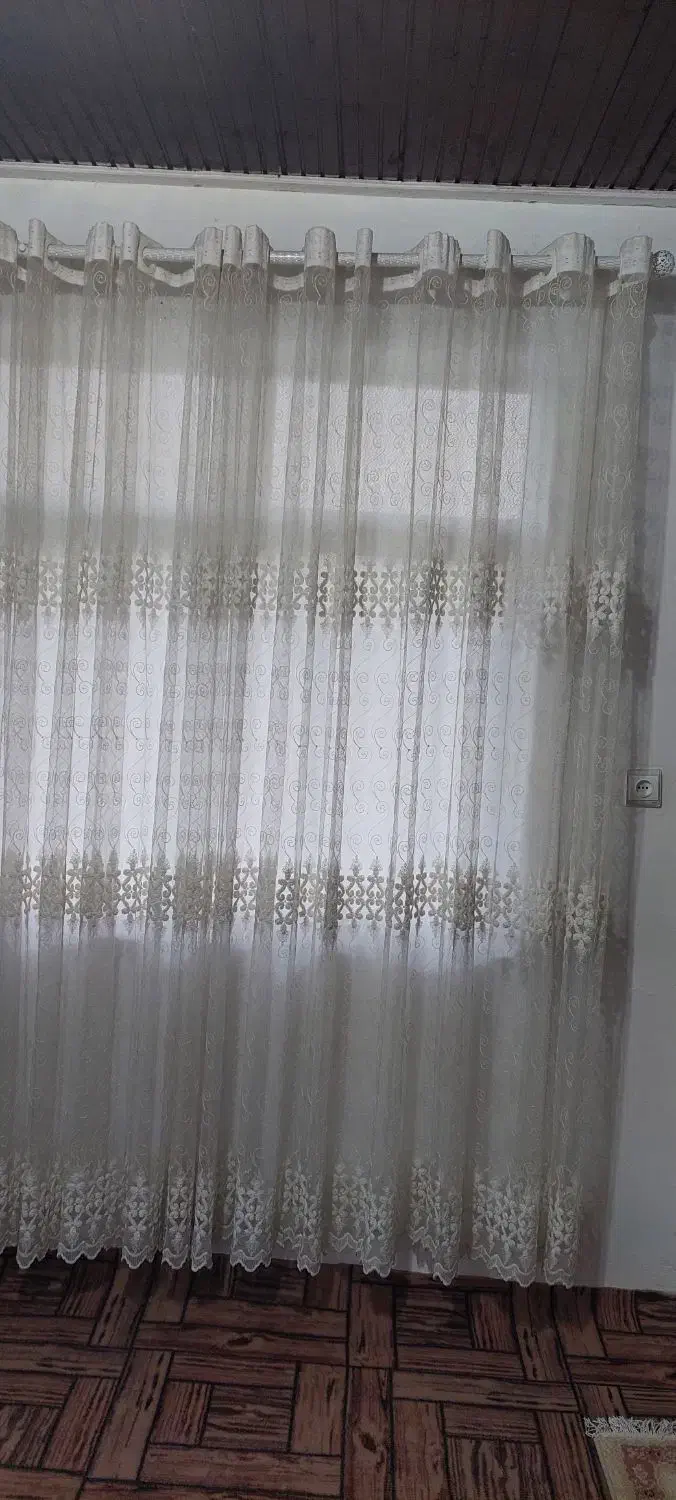 ۲ عدد پرده سالم مدل پانچ|پرده، رانر، رومیزی|خمام, |دیوار