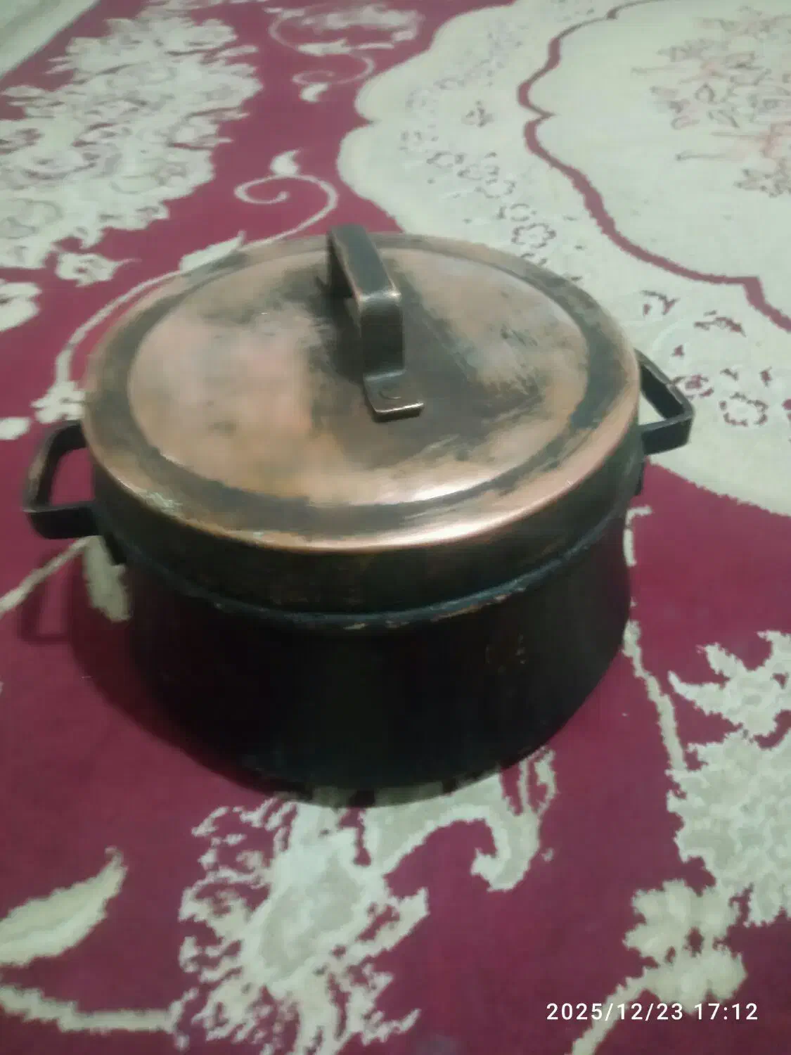 قلفچه مسی قدیمی وروحی بزرگ|ظروف پخت‌وپز|سبزوار, باهنر|دیوار