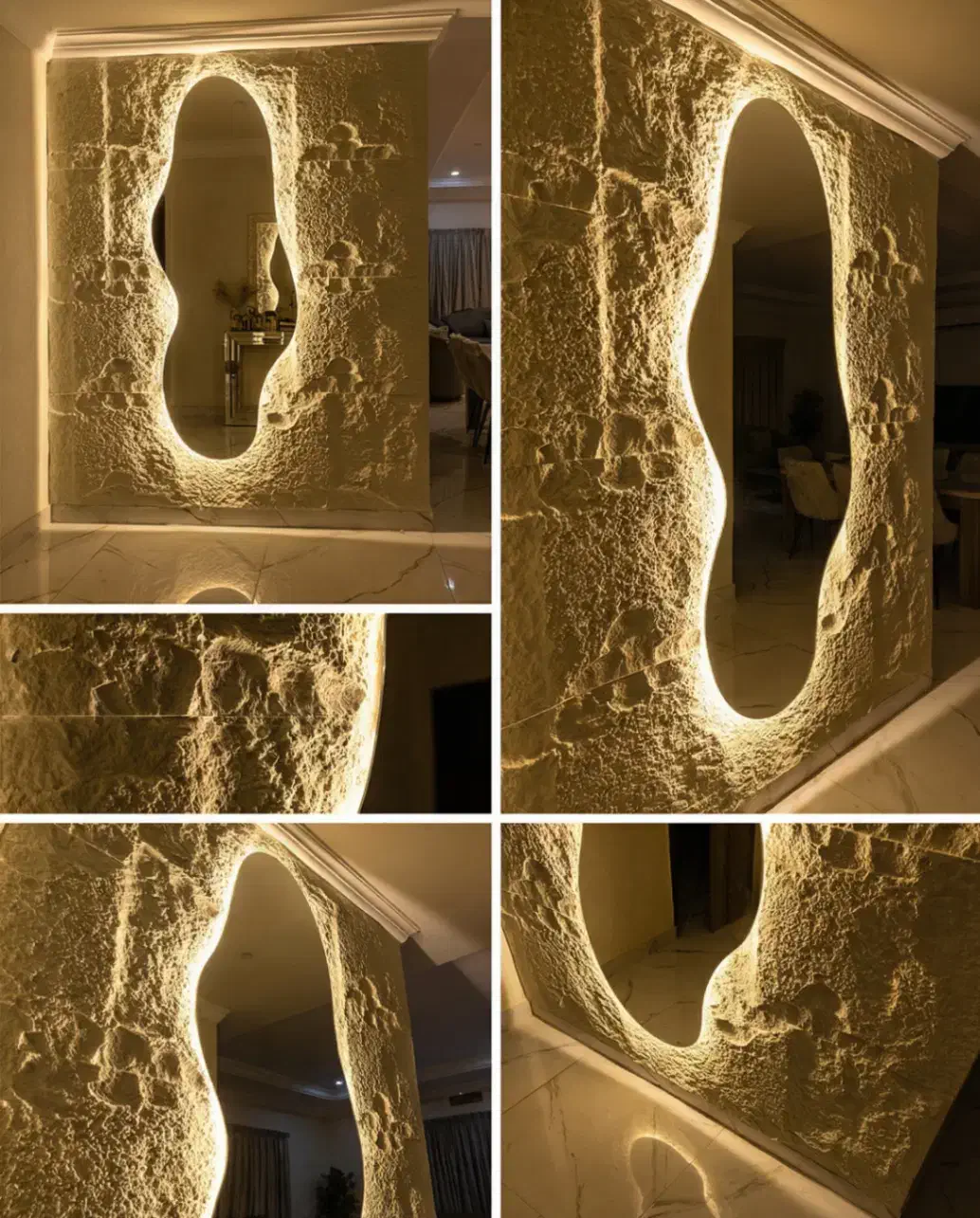 آیینه دفرمه بک لایت وساده|آینه|قزوین, |دیوار