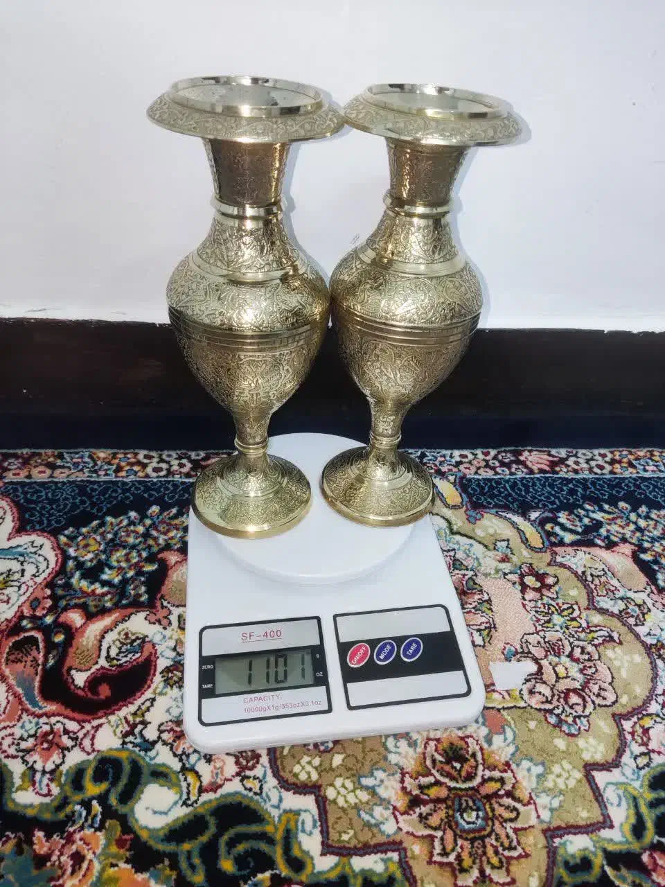 گلدان های برنج هندی طرح طاووس|صنایع دستی و سایر لوازم تزئینی|مسجد سلیمان, |دیوار