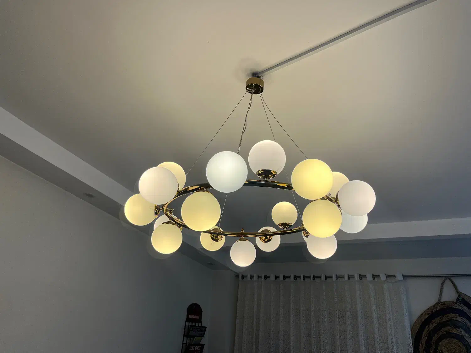 لوستر مولکولی بزرگ ۲۰ شاخه آبکاری طلایی با لامپها|لوستر و چراغ آویز|کرج, فاز ۱ مهرشهر|دیوار