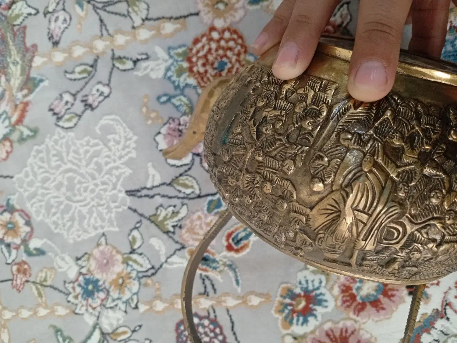 کتری غول پیکر تماما برجسته استثنایی|کلکسیون اشیاء عتیقه|لواسان, |دیوار