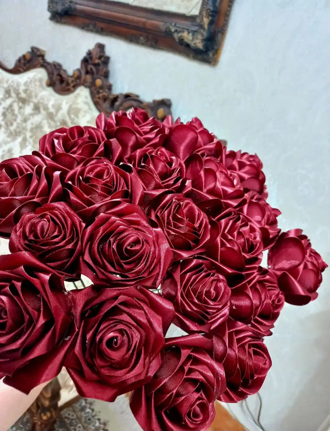 گل رز روبانی|گل مصنوعی|قرچک, مهدیه|دیوار