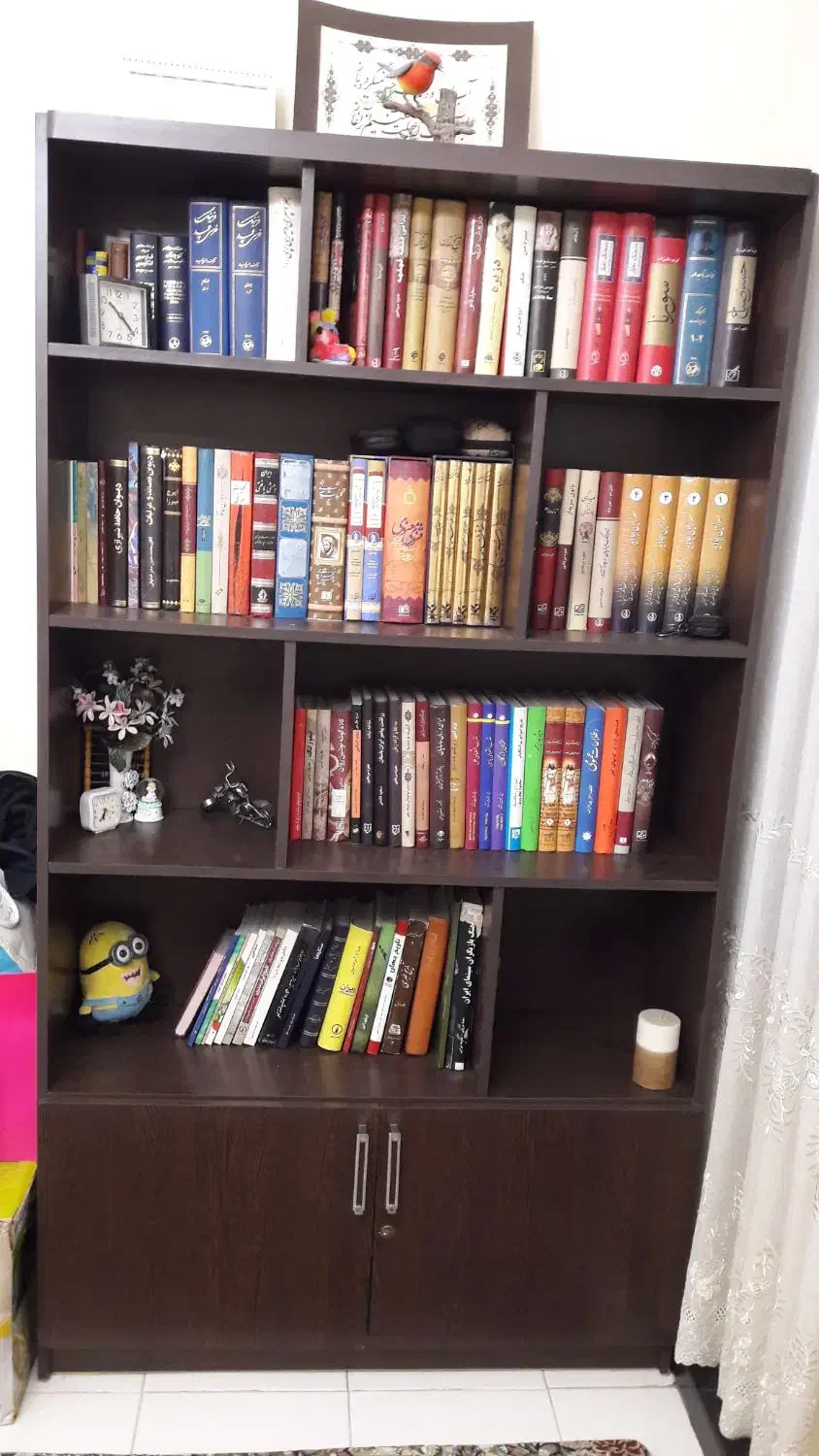 کتابخانه|کتابخانه، شلف، قفسههای دیواری|تهران, باغ فیض|دیوار