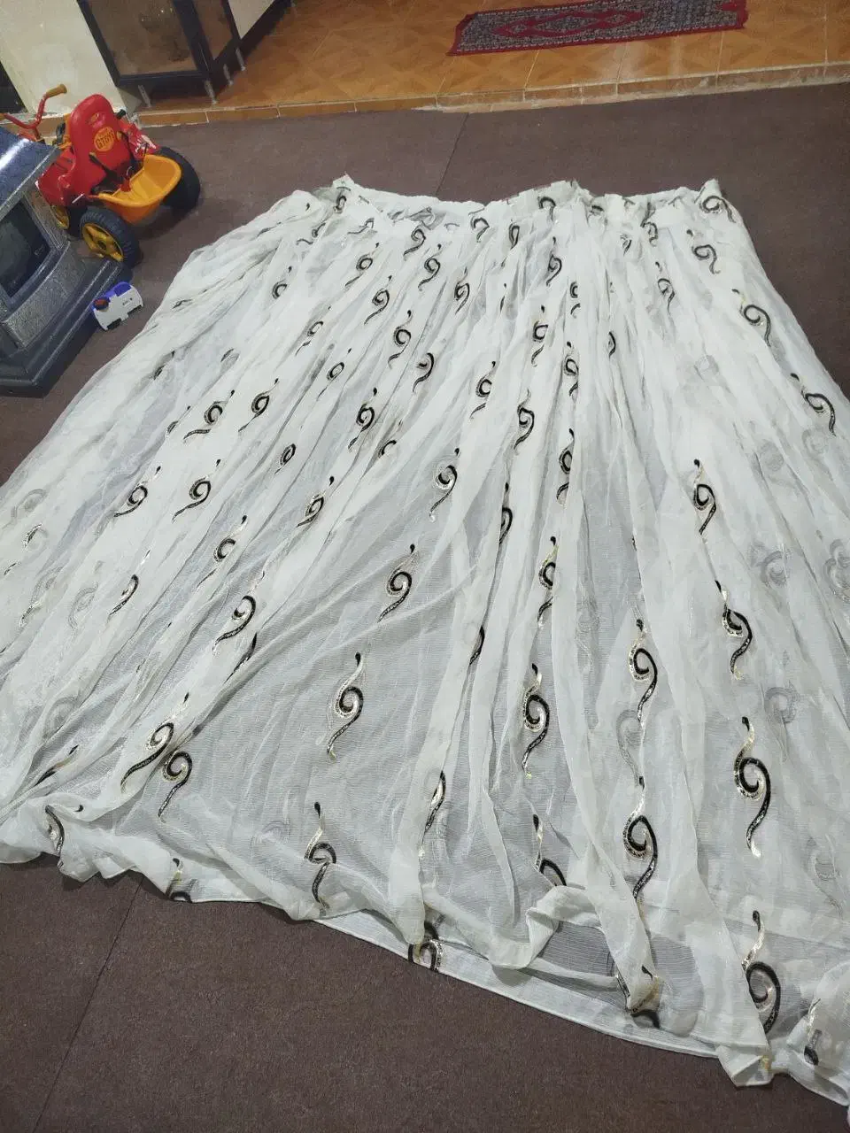 پرده حریر سالم|پرده، رانر، رومیزی|تبریز, |دیوار