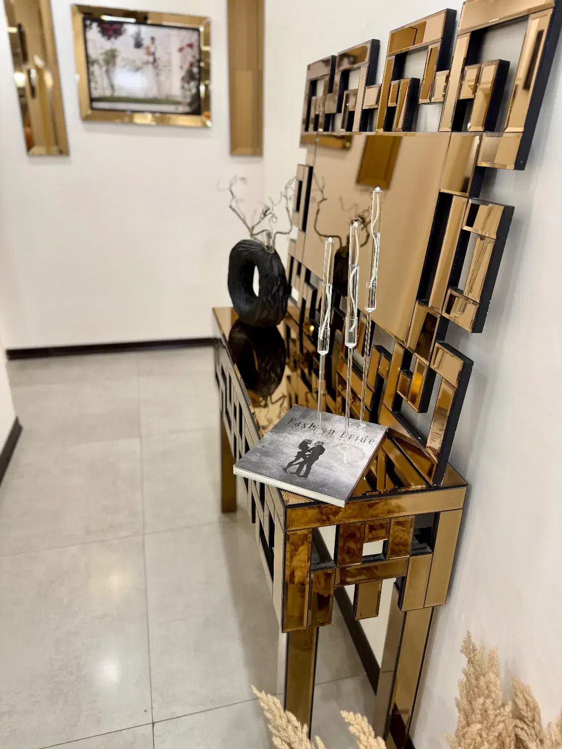 آینه کنسول مدرن|بوفه، ویترین، کنسول|بابل, |دیوار