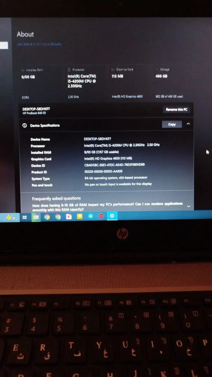 لپ تاپ hp probook 640|رایانه همراه|کرمان, |دیوار