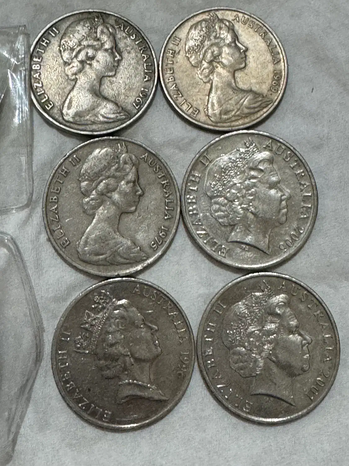 دهعدد سکه بیست پنسی استرالیا یکجا|کلکسیون سکه، تمبر، اسکناس|پرند, فاز ۳|دیوار