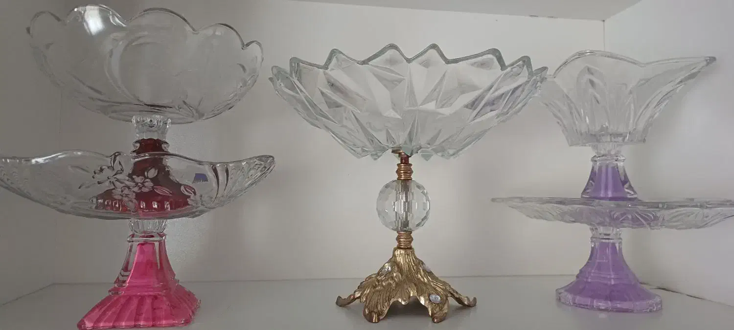 چند مدل ظروف کریستال میوه خوری و شیرینی خوری|ظروف سرو و پذیرایی|تهران, منیریه|دیوار