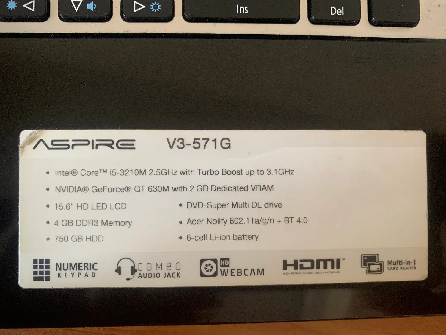 لپتاپ Acer AspireV3-571G|رایانه همراه|تهران, جنت‌آباد مرکزی|دیوار